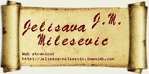 Jelisava Milešević vizit kartica